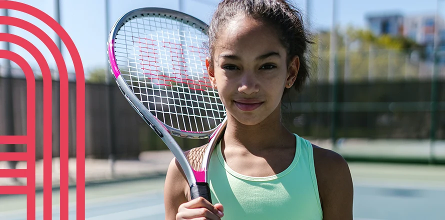 Elève en sport étude tennis avec l'Ecole A - Acadomia