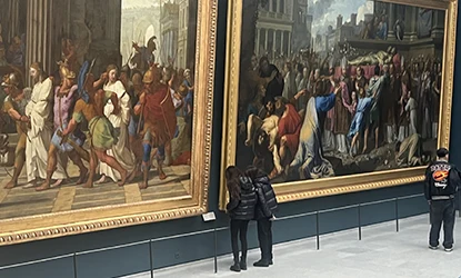 Sortie des élèves de l'école A au musée du Louvre